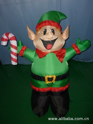 【4尺充氣拿拐杖阿福 、圣誕阿福、充氣阿福、節慶阿?！績r格,廠家,圖片,充氣模型,東莞市盛光電子-